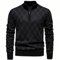 New Fashion Mens Knit Sweater American Half Zip